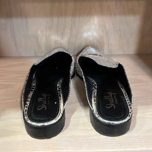 Silver snake embossed mules - Picture 4 of 5